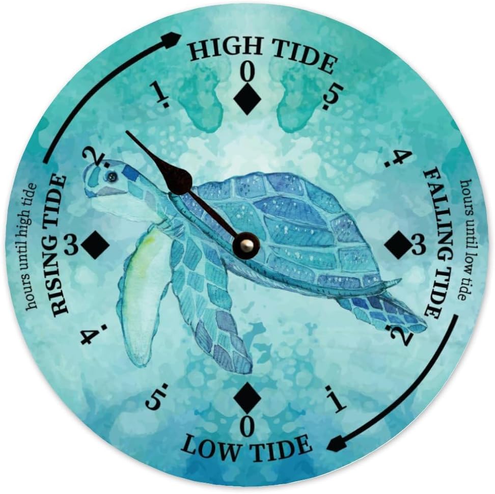 godblessign Sea Turtles Tide Clock Nautical Theme