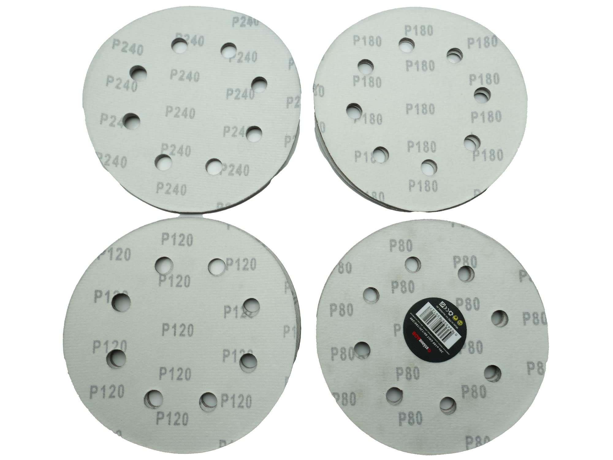 20 Quality 125mm Sanding Discs 8-Holes, Red, 125 mm - Image 3