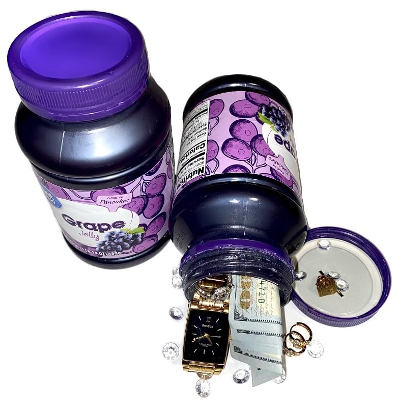 Smarter Ideas Jelly Stash Safe - Diversion Safe Jar to Hide Money, Jewelry, Valuables