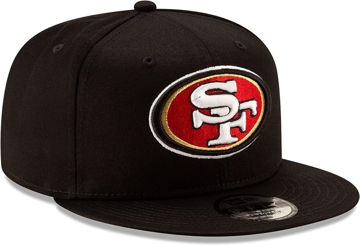 New Era NFL 9FIFTY Team Color Adjustable Snapback Hat Cap – One Size (US, Alpha, One Size, San Francisco 49ers – Black)