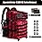 Military Tactical Backpack 45L Large Tactical Backpack for Men, Hiking Rucksack With Bottle Holder (Red Cp)
