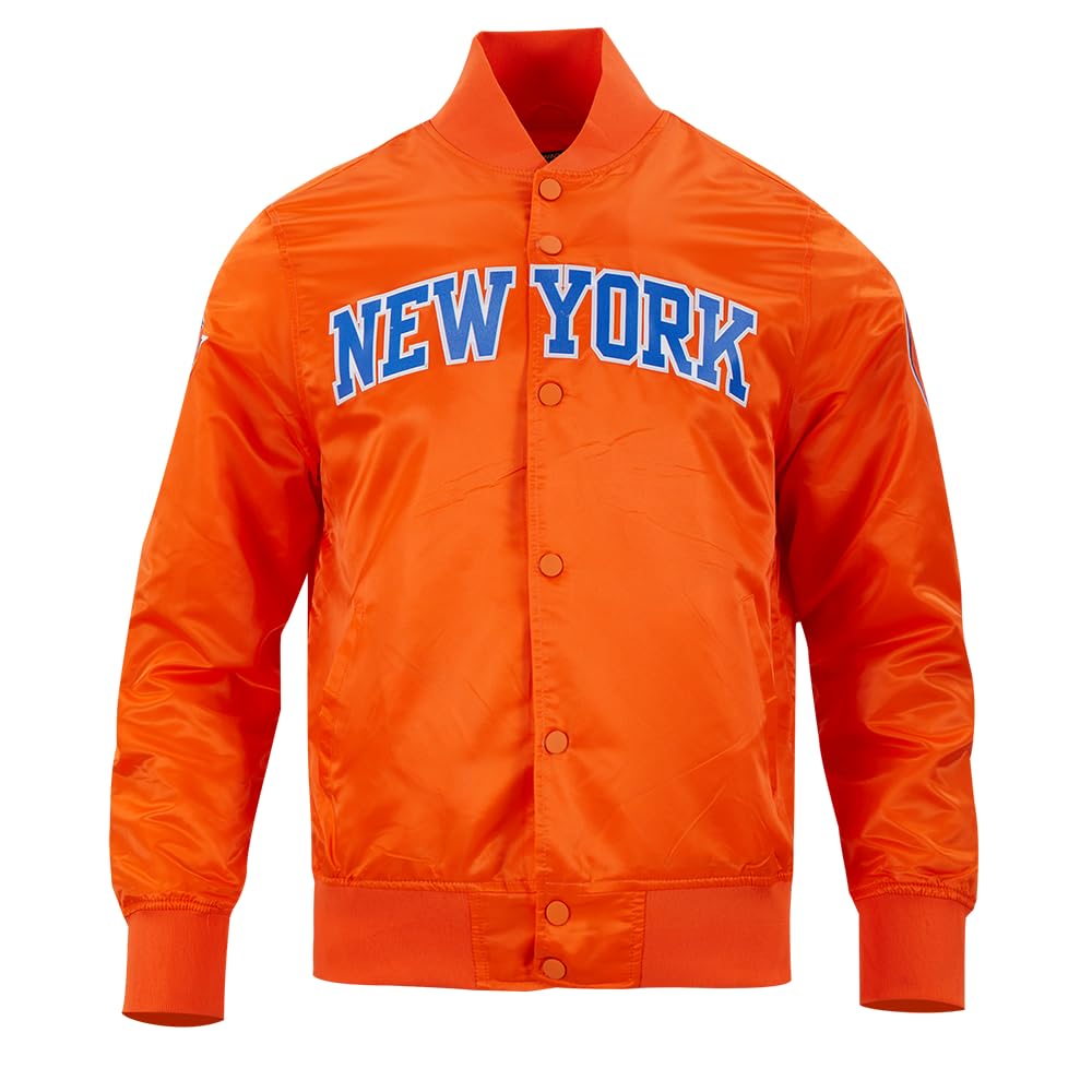 Pro Standard Men's NBA Classic Satin Jacket, Orange, L