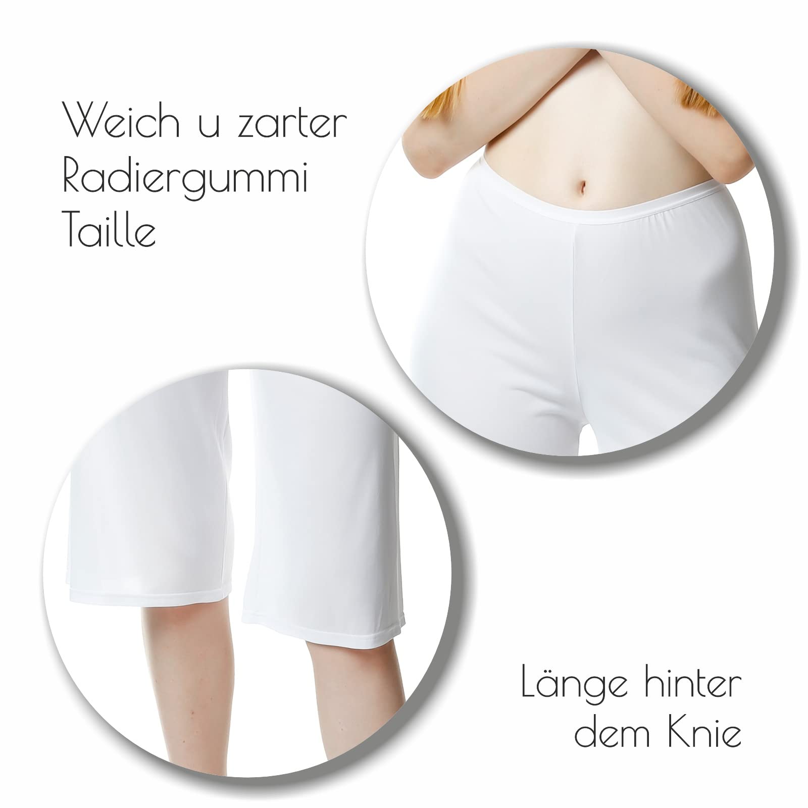 Mewa Pantaloncini Classici Lisci Tamara, Mezza Cucina da Donna, Sottoveste, antistatici