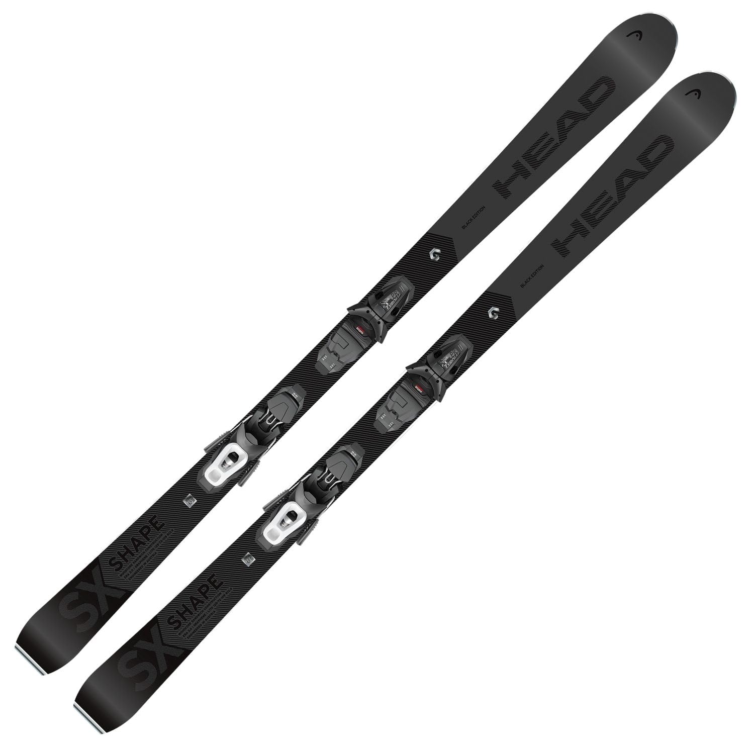 Ski Alpinski Pistenski - Head Shape SX Black Edition - Speed Rocker - inkl. Bindung PR11 GW Gripwalk Z3-11 - für Fortgeschrittene und Könner - Carvingski für präparierte Piste