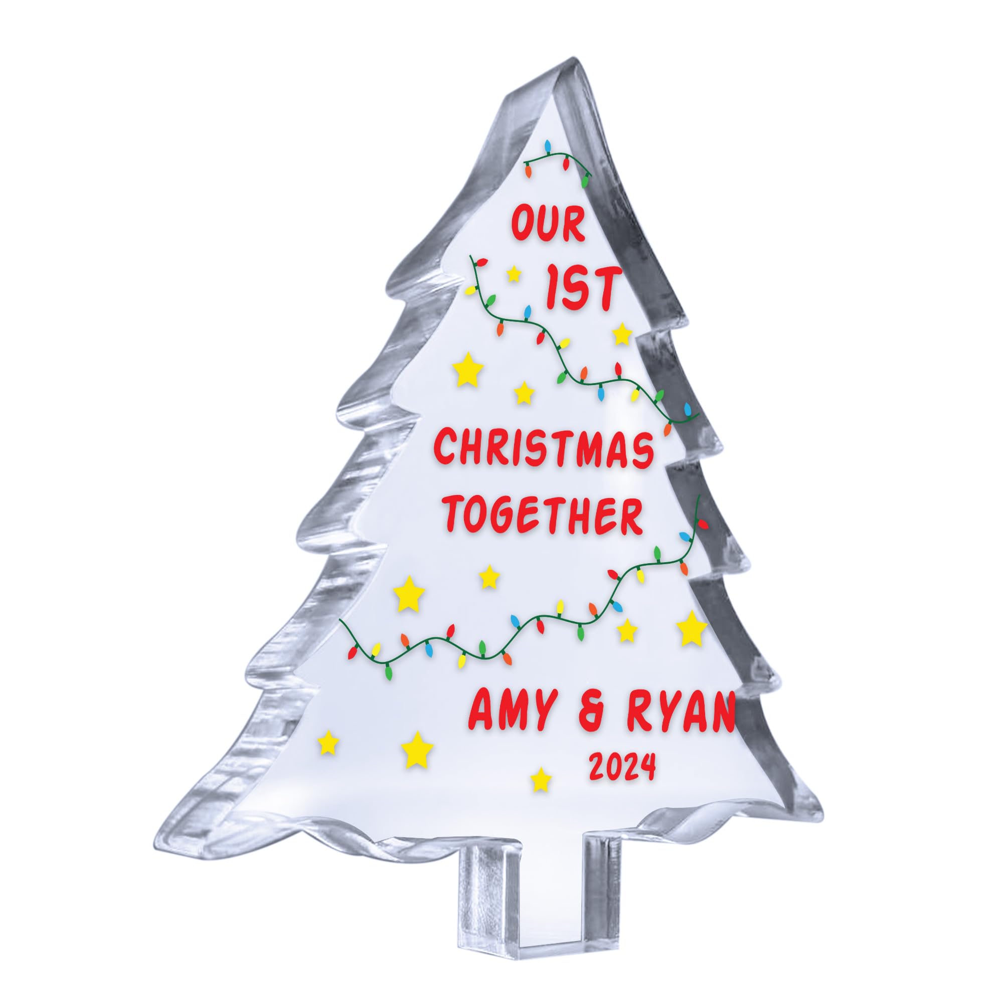 Red Ocean Personalised Our First Christmas Together Acrylic Tree Christmas Ornament Gift for Couple