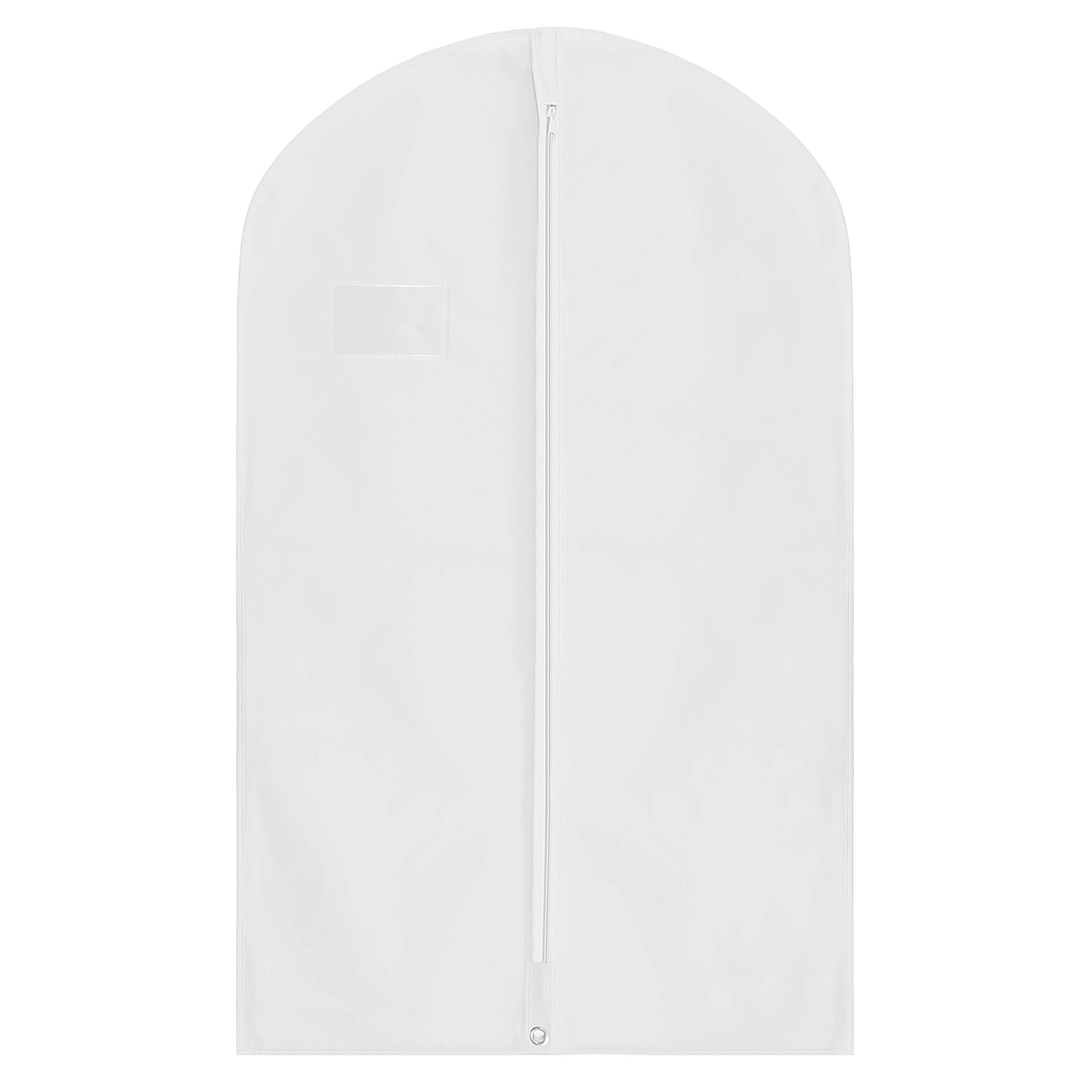 Hoesh UK (Pack of 5) Dress Suit Bags Bridesmaids Breathable Wedding Suits Shirts Blouses Jackets Blazers Skirts Tops Gowns Clothes Protractor Cover Garment Bags (White, 24 x 40 Inch) — image 1