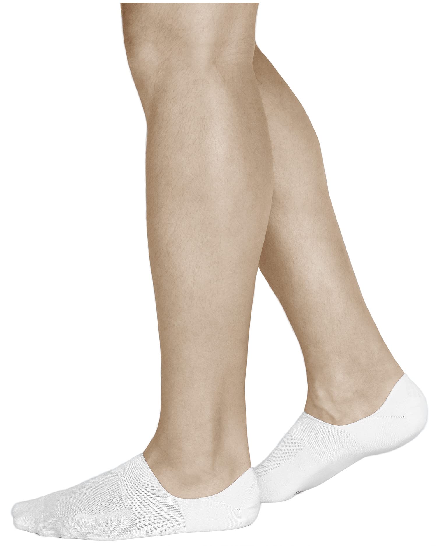 vitsocksMen's No Show Invisible 98% COTTON Trainer Socks (4x PACK) Thin  Footies Peds Non Slip Heel Grips UK 12