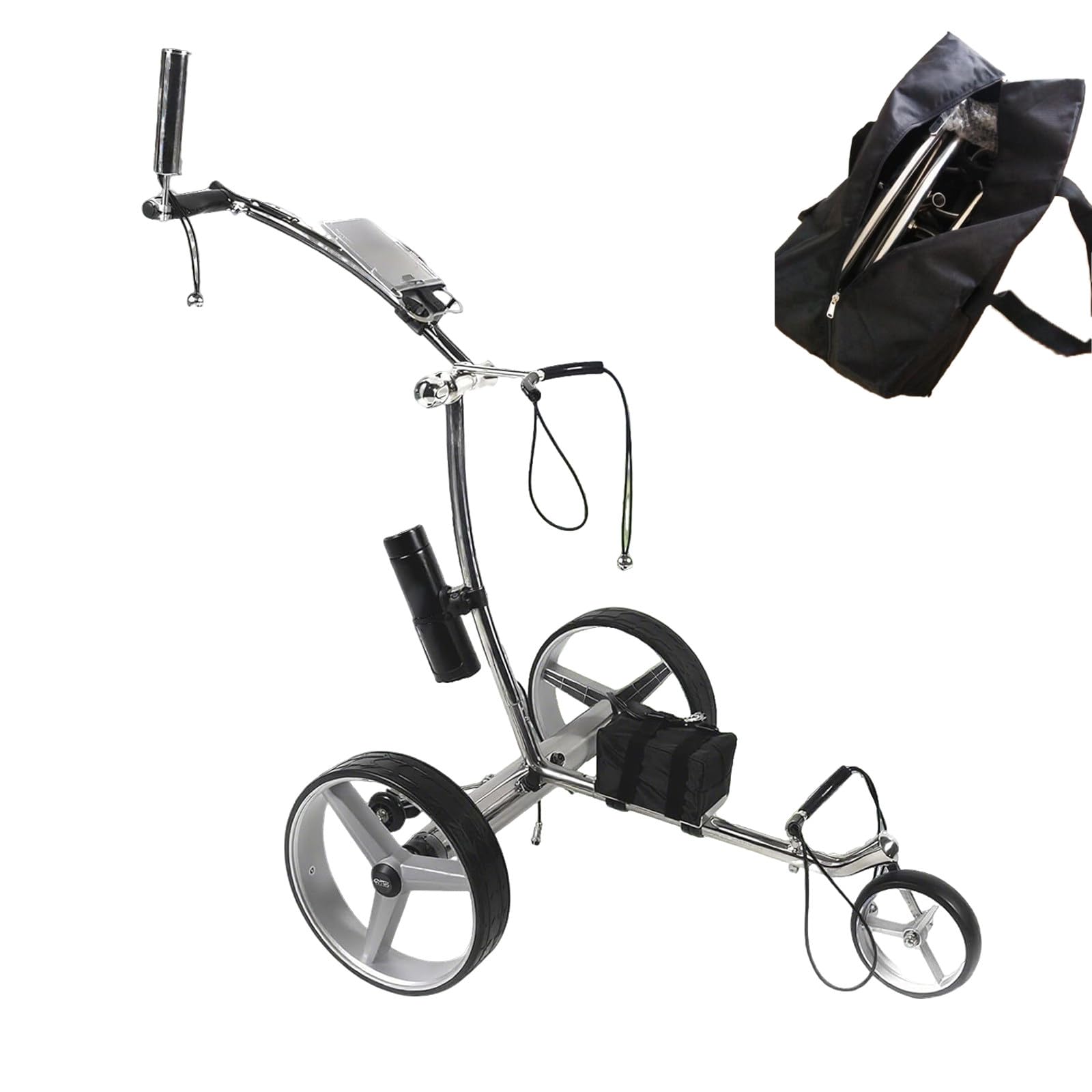 Carrito de golf eléctrico con batería de litio, control remoto, diseño plegable para golf de larga distancia