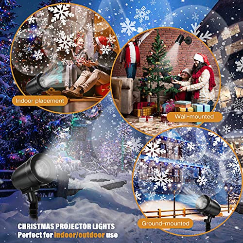 2 Pack Christmas Projector Lights Outdoor, Snowfall Projector Lights Outdoor, Christmas Decorations Light, Landscape Lights Projector With Remote, Projector Light For Christmas, Patio, Garden, Party #TOP5