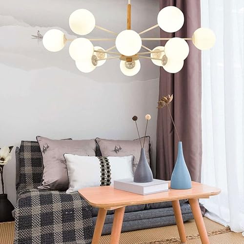 Miniatura 7 de Pantalla de globo de cristal, pantalla redonda de globo de luz para ventilador de techo blanco, pantalla de repuesto para sala de estar, dormitorio,