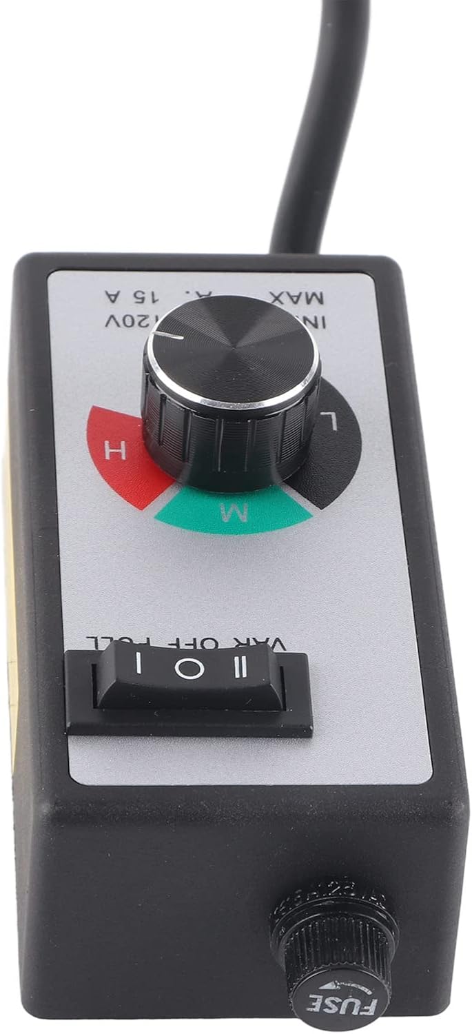 Tyenaza Fan Speed Controller, Vent Blower Speed Adjuster 1500W Exhaust Fan Speed Controller Replacement, Speed Adjuster for Duct Inline Fan Vent Blower (US-110V)