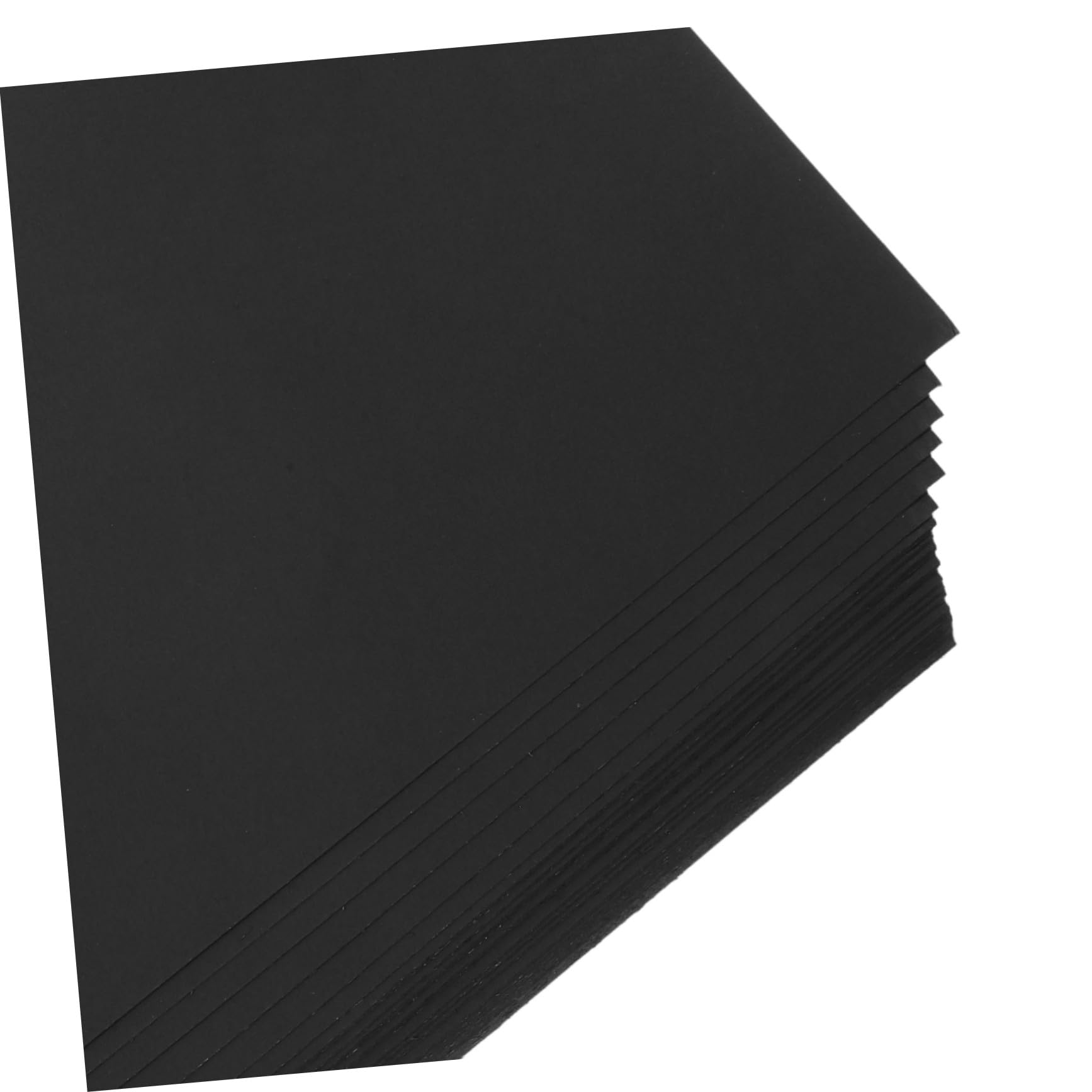 50 Stück Schwarzer Karton M² Starkes Bastelpapier für DIY Kartenherstellung Scrapbooking Robust und Druckerfreundlich mit Weißer Kompatibel