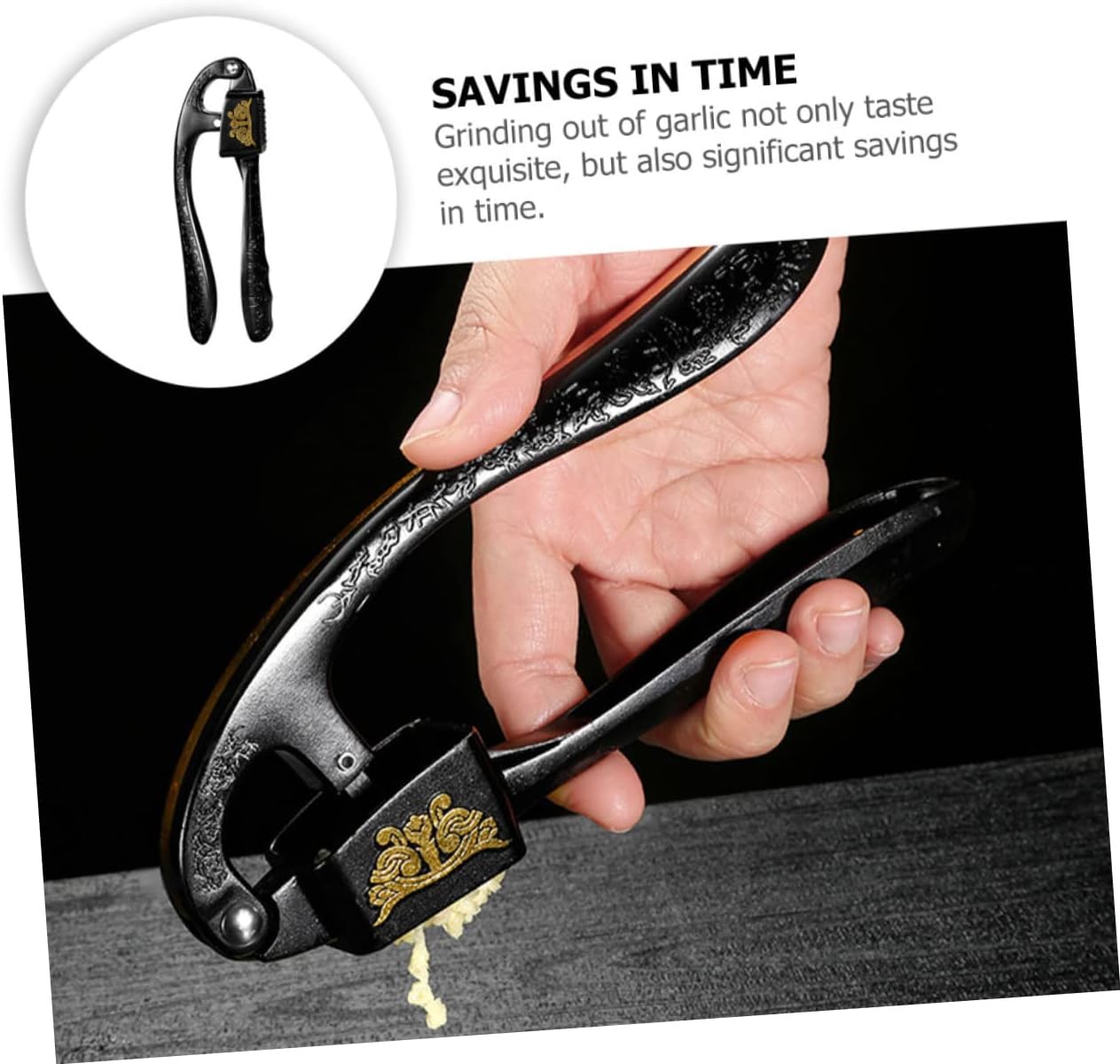 Manual Garlic Press Zinc Alloy Garlic Crusher Ergonomic Handheld Design for Home Chefs for Cooking and Meal Prep