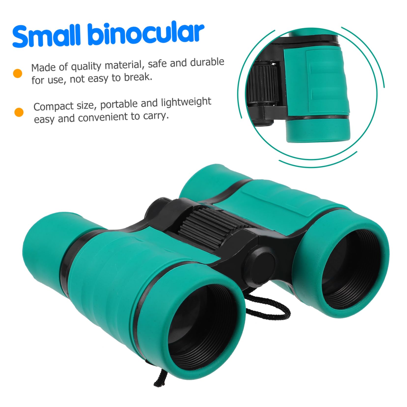 OSALADI 3piezas Prismáticos Compactos Niño Niña Binoculares Portátiles De Alta Definición para Observación De Aves y Actividades Al Aire Verano y Excursiones
