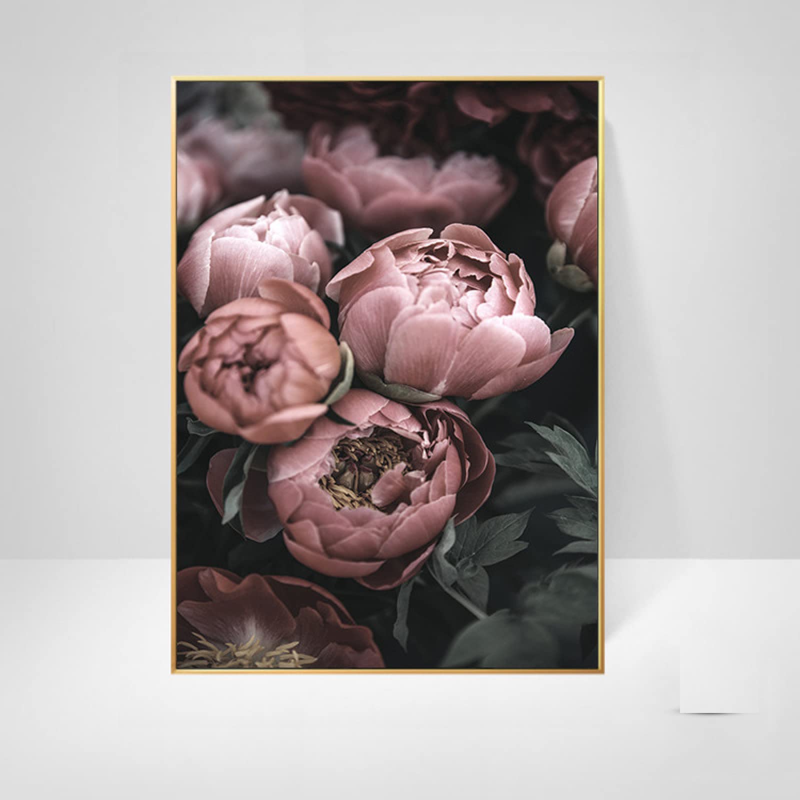 Affiche Toile Pivoines Moody Dark Academia – Esthétique Florale Vintage 30×40 Cm Sans Cadre