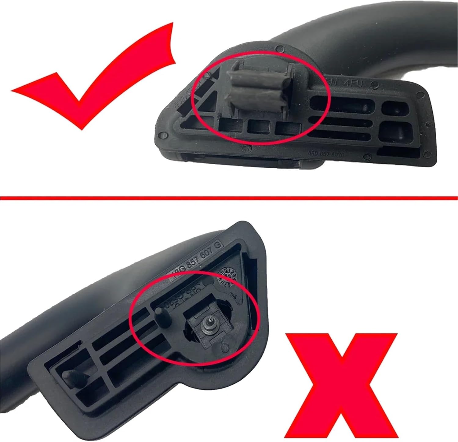 Compatible with VW Polo 5 6R GTI Passat B7 1/4PCS Black Front Rear Upper Ceiling Grab Handle(Front-1PC)