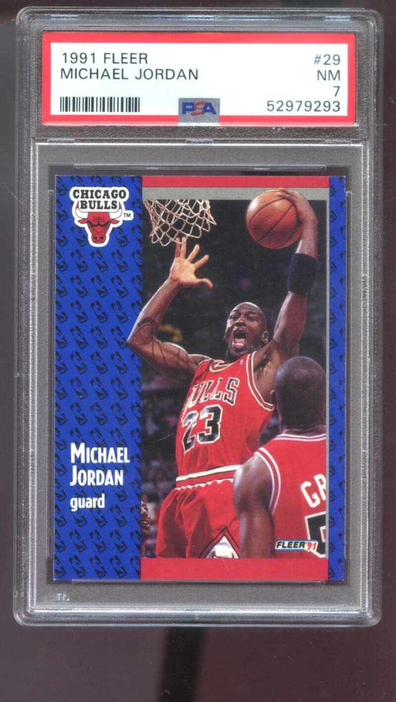 1991-92 Fleer #29 Michael Jordan PSA 7 Graded Basketball Card NBA Chicago Bulls 1991 1992 91 92