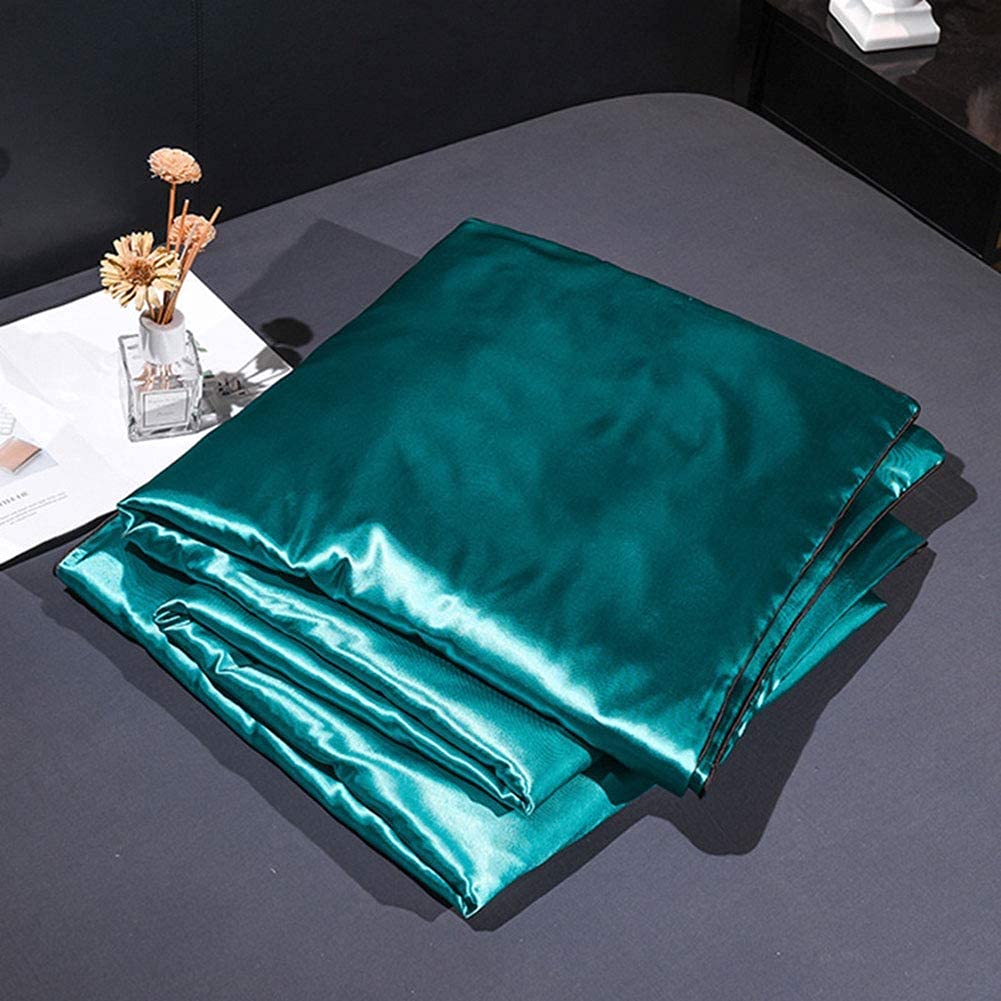 Yinghesheng Summer Cool Blanket, Adult Children Cool Ice Silk Summer Quilt, Office Nap Air Conditioning Blanket, Cool and Comfortable Will Not Irritate The Skin,Green,200x230cm