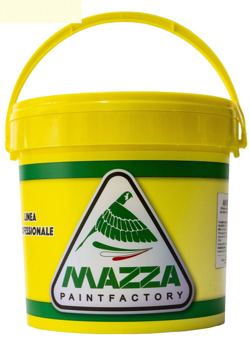 MAZZA Pittura per Interni Ed Esterni Quarzo Bianco Alto Potere Coprente (Giallino1, 14 Litri)