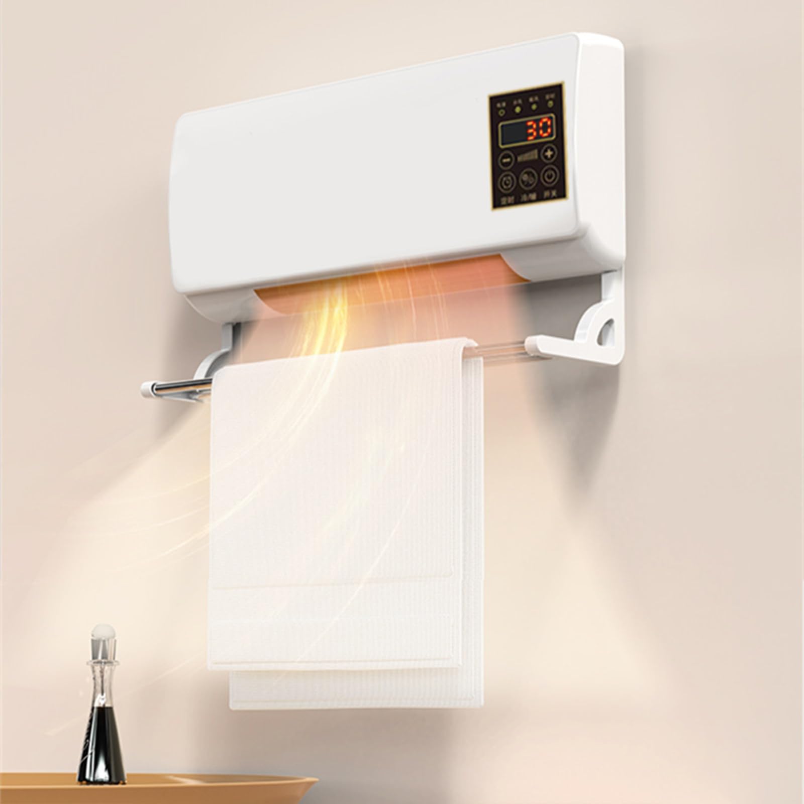 Aire acondicionado portátil, ventilador de pared con control remoto, aire acondicionado portátil compacto, aire acondicionado de pared sin evacuación para espacios interiores