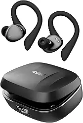 Fone Bluetooth Sem Fio 4Leader – Esportivo, À Prova D’água, Grave Potente, 20h Bateria, Microfone, Fone de Ouvido para Academia e Treino, Garantia Brasil