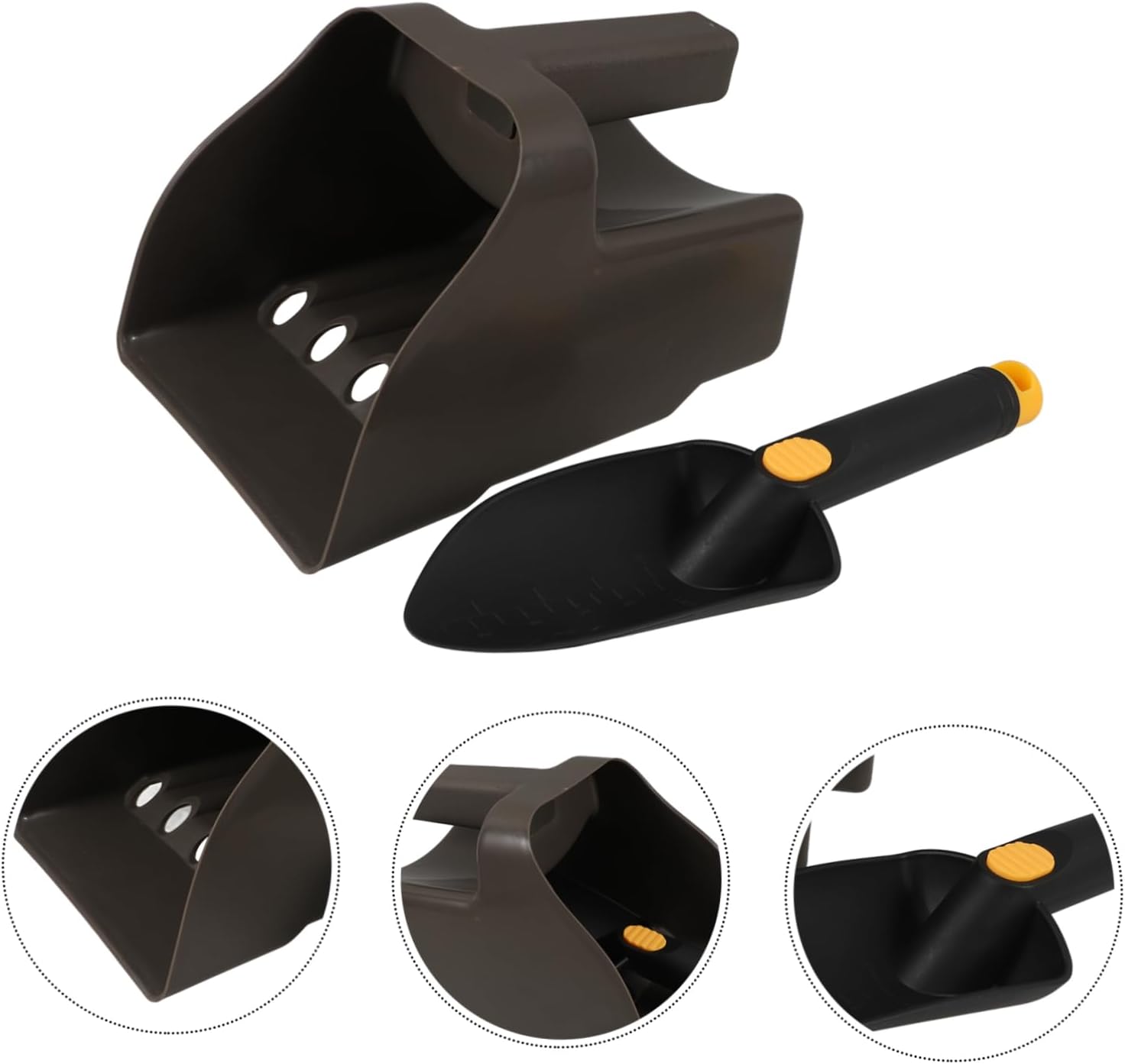 SUPVOX Beach Sifting Digging Shovel Metal Detector Accessory Treasure Hunting Tools Rake Sifting Scoop Treasure Finds Scoop Grey