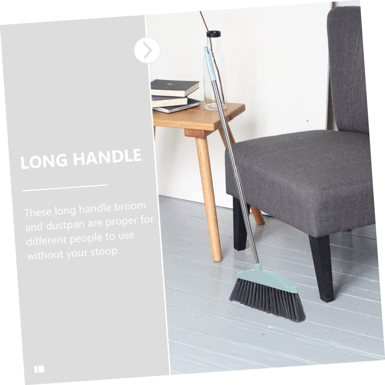 Teiliges Kehrset mit Langem Edelstahlgriff Ergonomisch Gebogene Kehrschaufel und Besen für Effiziente Bodenreinigung rutschfest Langlebig für Küche Büro und Haushalt