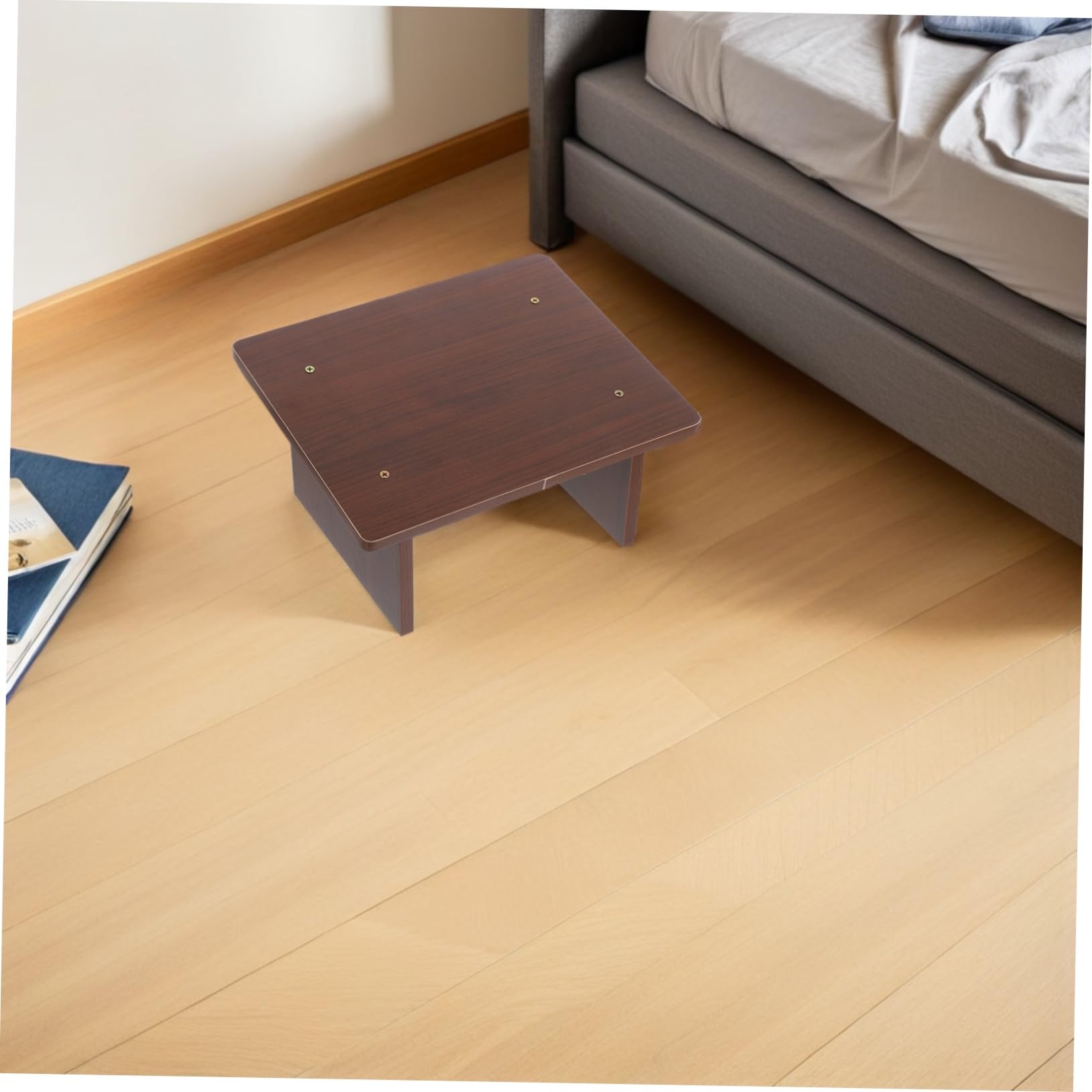 Sgabello Poggiapiedi in Legno Inclinato per Ufficio e Gaming | Portatile e Leggero, Supporto Gambe per Scrivania, Estetica Moderna e Contemporanea