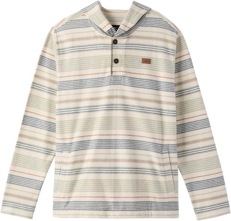 O'NEILL Men's Bavaro Stripe Pullover - Comfortable Hooded Sweatshirt for Men - Relaxed Fit with Front Pocket