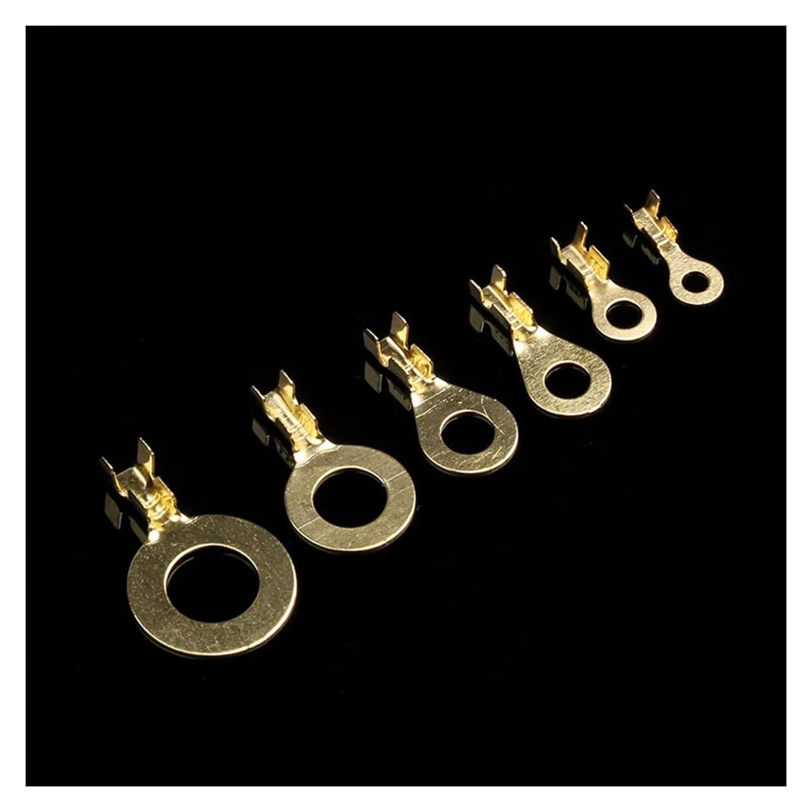 200 Stück M3/M4/M5/M6/M8/M10 Ringkabelschuh Ringauge Kupfer Crimp Terminal Kabelschuh Drahtverbinder Nicht isoliertes Sortimentsset
