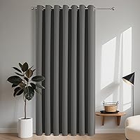 Vista 118 de Joydeco - Juego de 2 paneles de cortinas opacas de 63 pulgadas, 2 cortinas largas con aislamiento térmico burg, cortinas de oscurecimiento