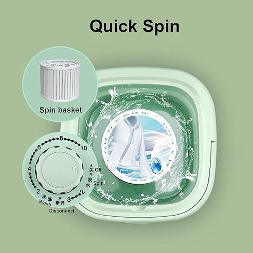Miniatura 4 de Lavadora portátil, mini lavadora plegable de 20 litros con deshidratación, para ropa pequeña, diseño plegable ideal para hotel, hogar, apartamento,