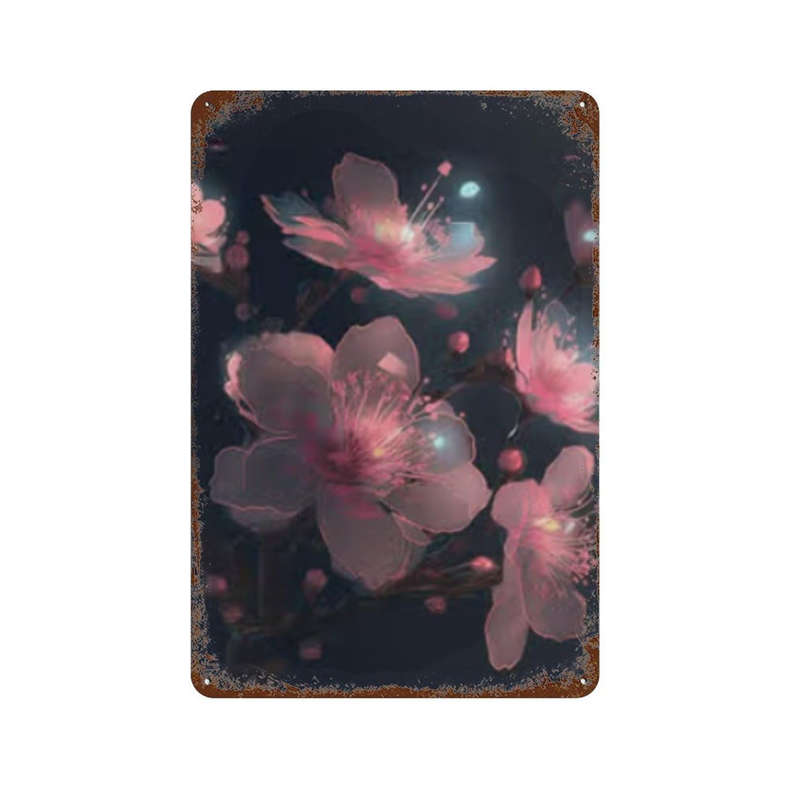Cherry Blossom Fantasy Retro Metal Sign 11.8"x7.9", Classic Wall Plaque for Basement, Hobby Room And Garage Decor