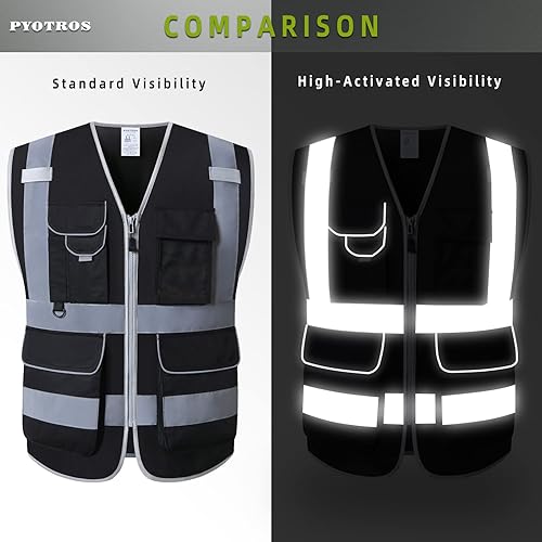 Miniatura 4 de Modifique el chaleco de seguridad reflectante de alta visibilidad, modifique el logotipo para requisitos particulares con el chaleco de seguridad de