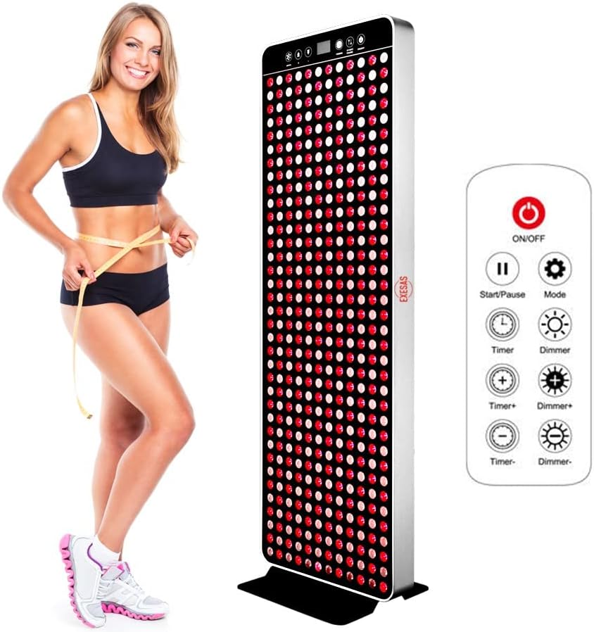 EXESAS Innovative 432 LEDs, 2160W Dual-Chip, Red Light Therapy Device for Full Body 660nm & 850nm Near Infrared LED Therapy Panel for Beautiful Skin, Weight & Pain Management, and Overall Wellness