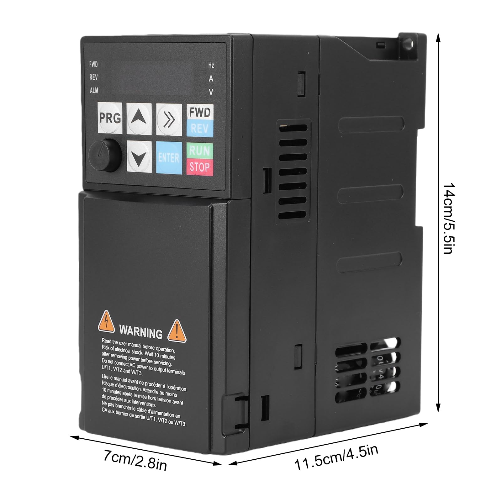 Jeffergarden Convertitore di Frequenza Vettoriale 1,5KW Ingresso Monofase a Uscita Trifase Convertitore di Frequenza Variabile 0-500Hz 7A con Protezione da Sovraccarico Intelligente per il