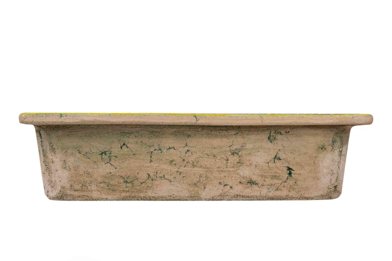 Fregadero de cocina de cerámica siciliana de Italia Radura di girasoli – Fregadero de cocina rectangular empotrado, fregadero de cocina italiano en cerámica siciliana de colores | Fregadero italiano