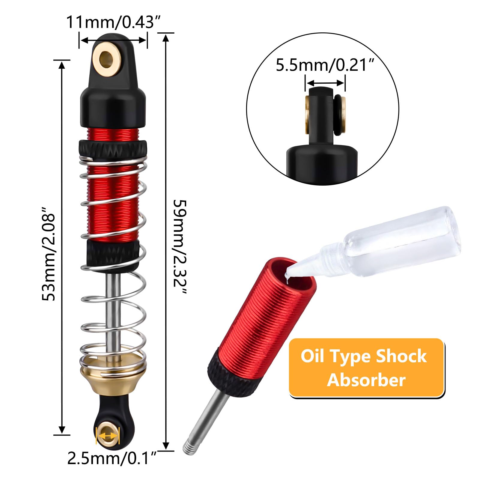 Tekno RC LLC Locking Shock Rod End and Spring Perch Set 13mm TKR6701 Elec Car/Truck Replacement Parts