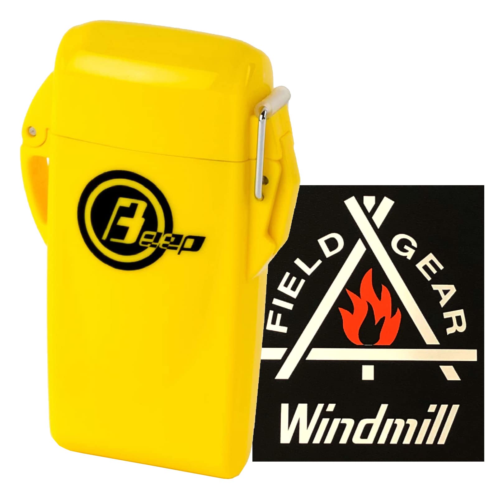 ウインドミル(Windmill) ターボライター 黄色 BEEP9 ロゴステッカー付き 防水 充填式 BE9-1004K
