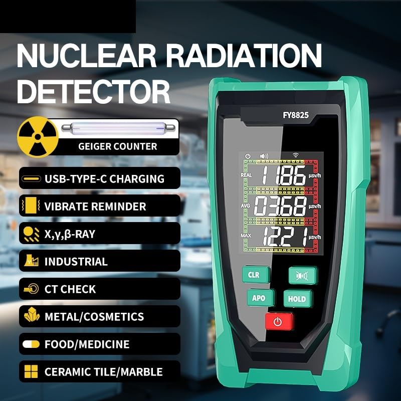 Contatore Geiger, Rilevatore di radiazioni nucleari, contatore Geiger, tester radioattività, ricarica USB