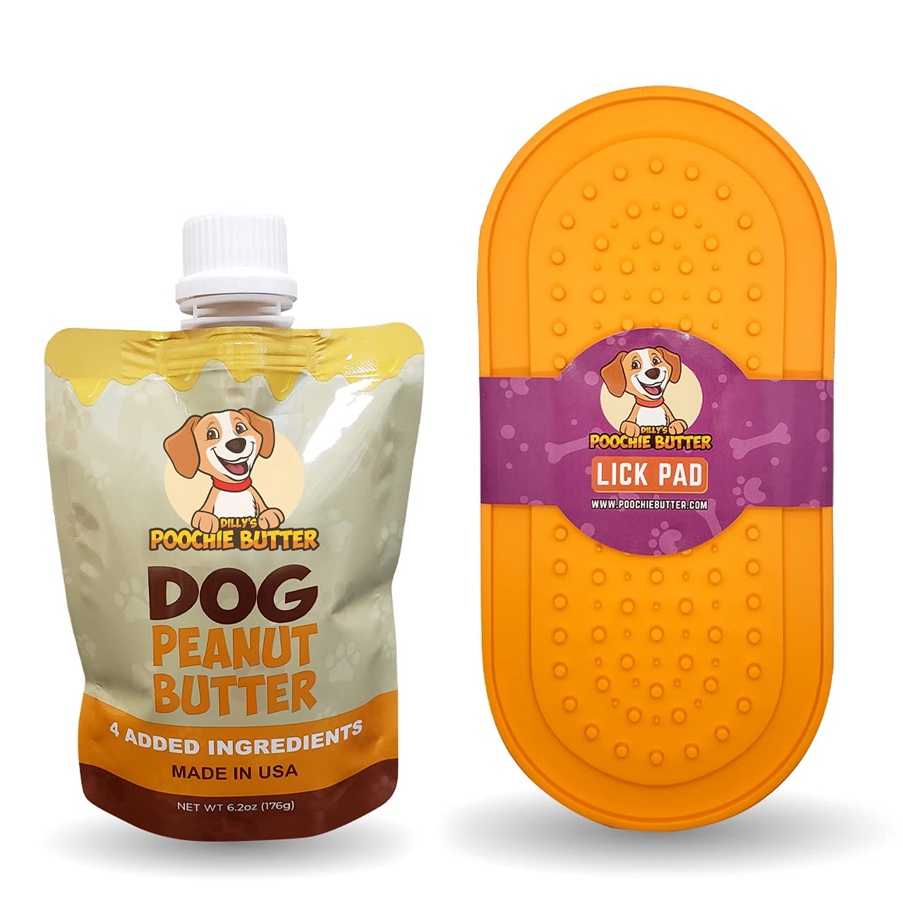 Dog Peanut Butter + Lick Pad for Dogs | Freezer Friendly Lick Pad for Dogs | Poochie Butter