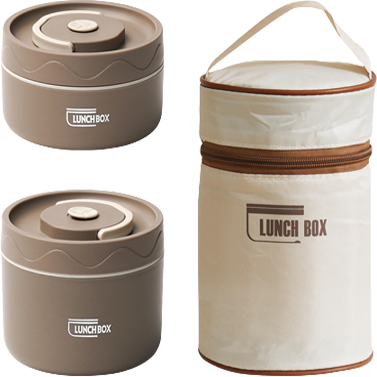 Jorunb Bento Boxes - Thermal Insulation Lunch Box With High-Grade Stainless Steel Liner for Students and Kids (2 Tier)