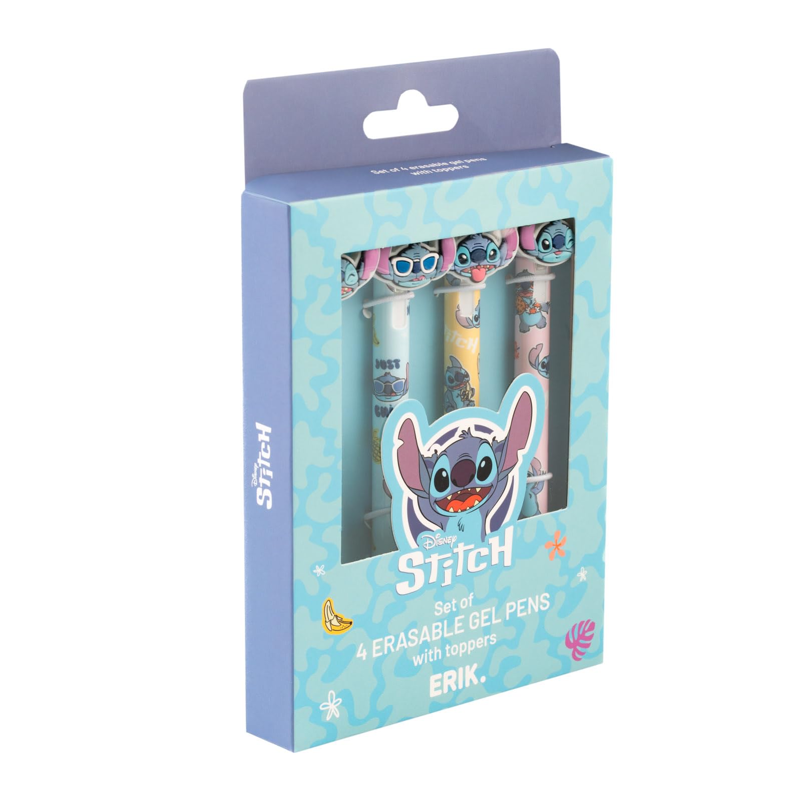 Grupo Erik Set Cancelleria 4 Penne Gel Blu a Scatto Stitch