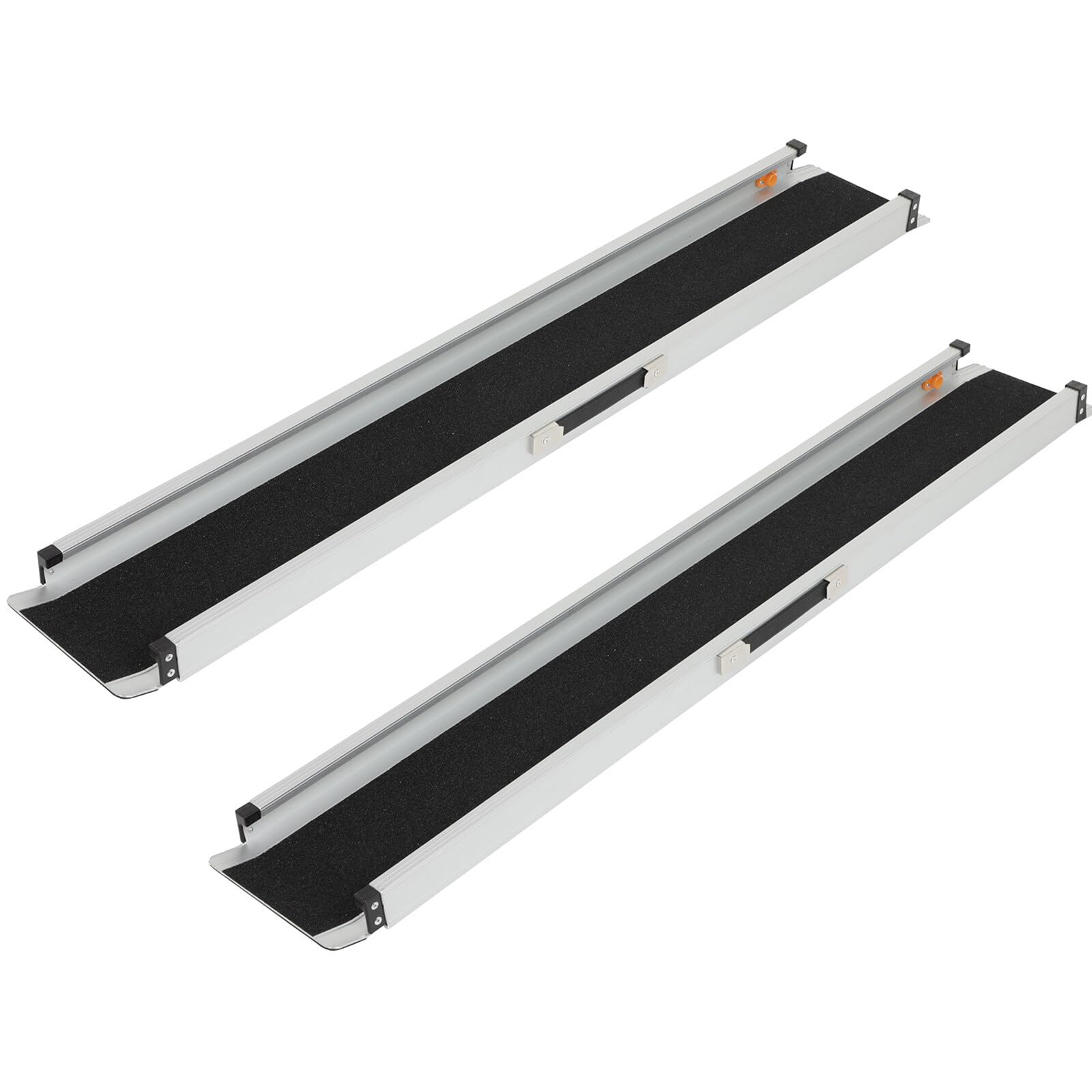 SCITOO Adjustable Wheelchair Ramp 8FT Non-Skid Threshold Ramp 600lbs Capacity Aluminum Portable Telescoping Ramp for Steps, Home, Stairs, Doorways