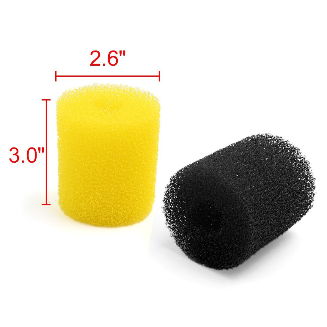 N/A 9 Stück Filterschwamm gelb blau schwarz 6,6 Zoll Durchmesser Vorfilter Filter Medien Ersatz für Aquarium