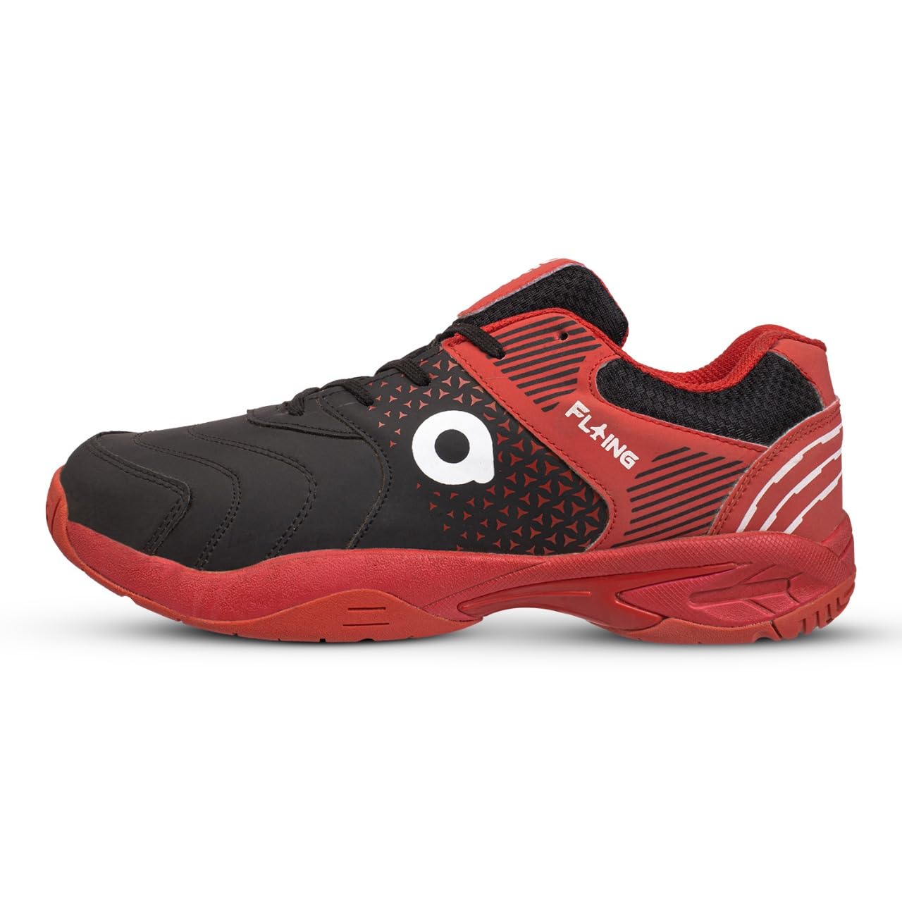 Aivin Flying Badminton Shoes (Non Marking) All Court Shoes | Also Perfect for Squash, Table Tennis, Volleyball, Basketball & Indoor Sports | Lightweight & Durable | Men's Sports Shoes Red/Black