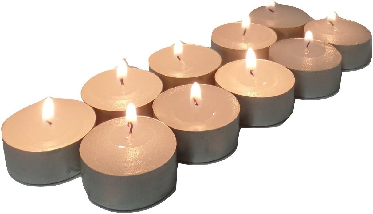 Variety To Go Lot of 50 Tealight Candles Packs, Unscented White Tealight Candle 50 Pack