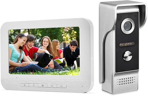 AMOCAM Sistema de video portero, monitor de 7 pulgadas, kit de timbre de puerta de video con cable, cámara IR para interiores y exteriores, disponible en Yaxa Colombia