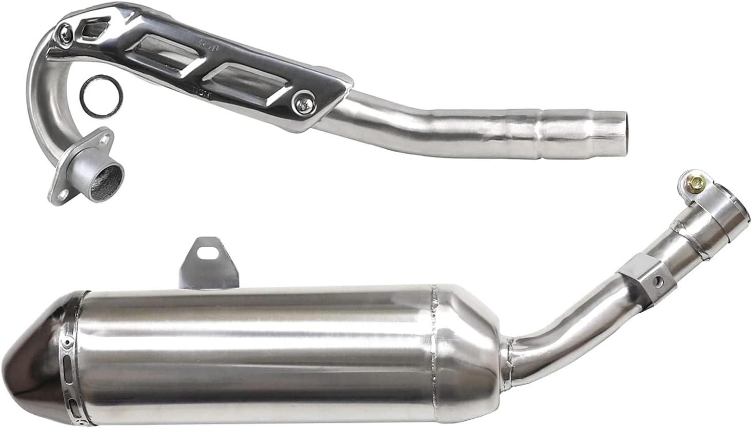 35mm Exhaust Muffler and Pipe System Stainless Steel with Gasket for CRF80F XR80R Motorcycle 150cc 160cc 200cc 250cc Vertical Engine Dirt Pit Bike Scooter Motocross Apollo Taotao