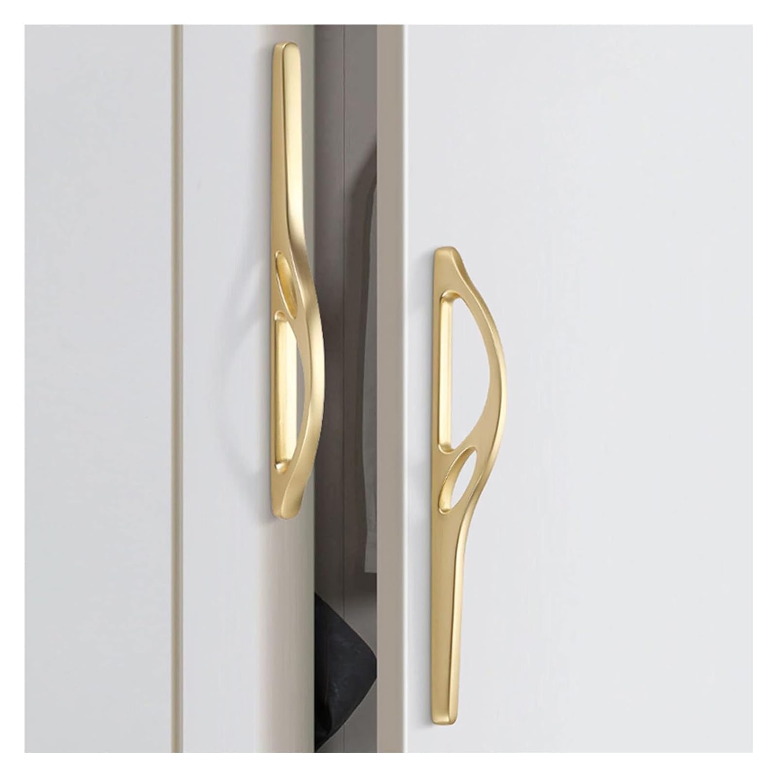 Mbhhu A Hidden Drawer Pulls，2 X Drawer Handles Kitchen Cabinet Handle Furniture Door Pull Handles Furniture Handles Zinc Lloy Modern Cupboard Door Handles,For Wardrobe Chest(,Length 340Mm)